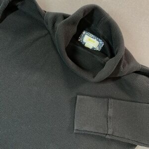 Maeve Anthropologie Shirt Womens Large Black Waffle Knit Turtleneck Tunic Top